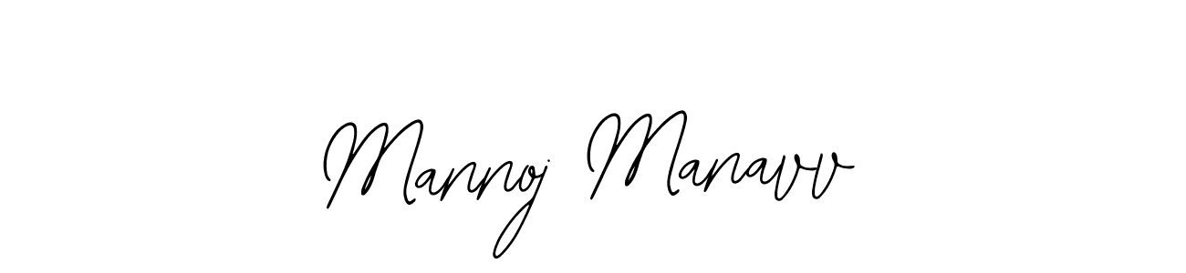 How to make Mannoj Manavv name signature. Use Bearetta-2O07w style for creating short signs online. This is the latest handwritten sign. Mannoj Manavv signature style 12 images and pictures png