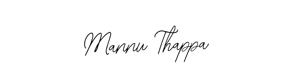 How to make Mannu Thappa signature? Bearetta-2O07w is a professional autograph style. Create handwritten signature for Mannu Thappa name. Mannu Thappa signature style 12 images and pictures png