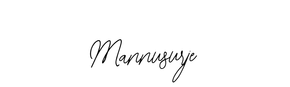 How to make Mannusurje name signature. Use Bearetta-2O07w style for creating short signs online. This is the latest handwritten sign. Mannusurje signature style 12 images and pictures png
