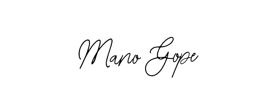 Design your own signature with our free online signature maker. With this signature software, you can create a handwritten (Bearetta-2O07w) signature for name Mano Gope. Mano Gope signature style 12 images and pictures png