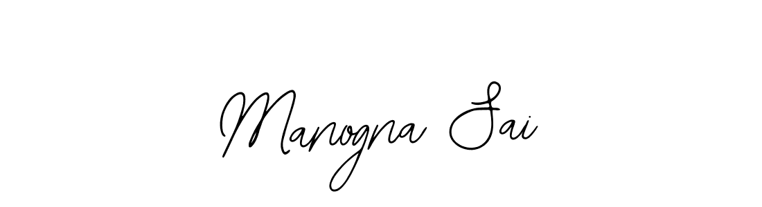 How to make Manogna Sai signature? Bearetta-2O07w is a professional autograph style. Create handwritten signature for Manogna Sai name. Manogna Sai signature style 12 images and pictures png