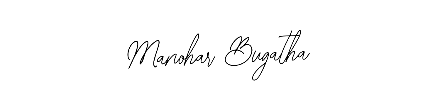 Also You can easily find your signature by using the search form. We will create Manohar Bugatha name handwritten signature images for you free of cost using Bearetta-2O07w sign style. Manohar Bugatha signature style 12 images and pictures png