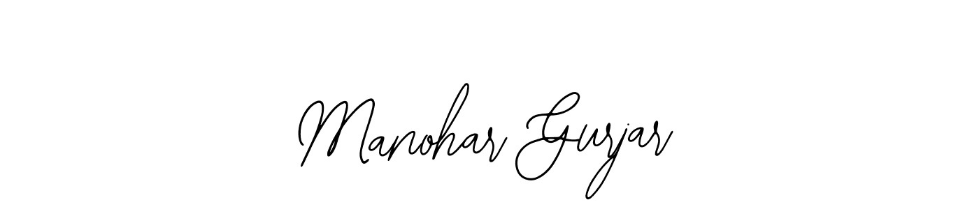 Use a signature maker to create a handwritten signature online. With this signature software, you can design (Bearetta-2O07w) your own signature for name Manohar Gurjar. Manohar Gurjar signature style 12 images and pictures png