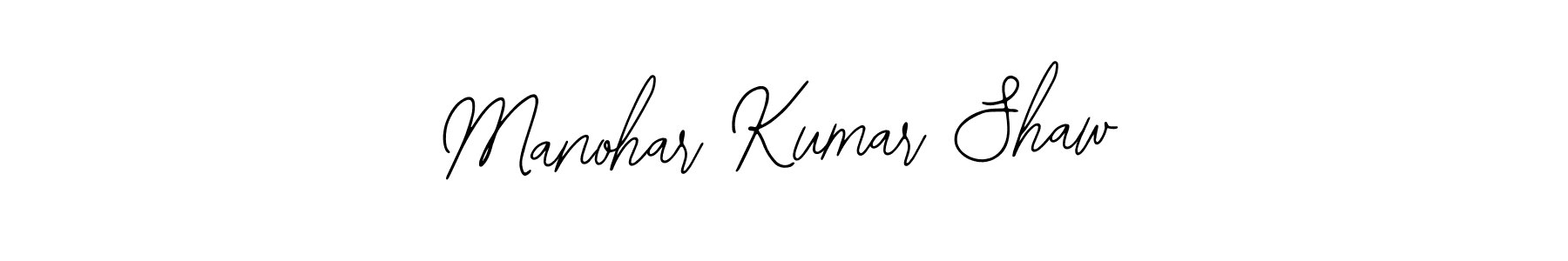 How to make Manohar Kumar Shaw name signature. Use Bearetta-2O07w style for creating short signs online. This is the latest handwritten sign. Manohar Kumar Shaw signature style 12 images and pictures png