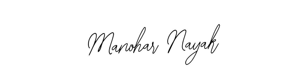 How to make Manohar Nayak name signature. Use Bearetta-2O07w style for creating short signs online. This is the latest handwritten sign. Manohar Nayak signature style 12 images and pictures png