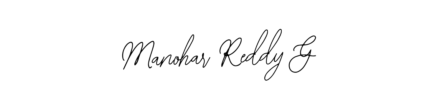 Create a beautiful signature design for name Manohar Reddy G. With this signature (Bearetta-2O07w) fonts, you can make a handwritten signature for free. Manohar Reddy G signature style 12 images and pictures png