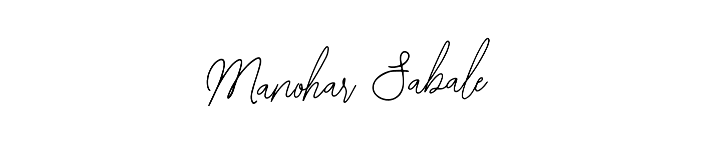 Use a signature maker to create a handwritten signature online. With this signature software, you can design (Bearetta-2O07w) your own signature for name Manohar Sabale. Manohar Sabale signature style 12 images and pictures png