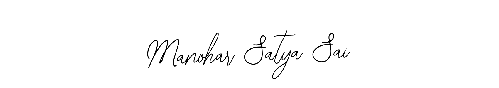 You should practise on your own different ways (Bearetta-2O07w) to write your name (Manohar Satya Sai) in signature. don't let someone else do it for you. Manohar Satya Sai signature style 12 images and pictures png