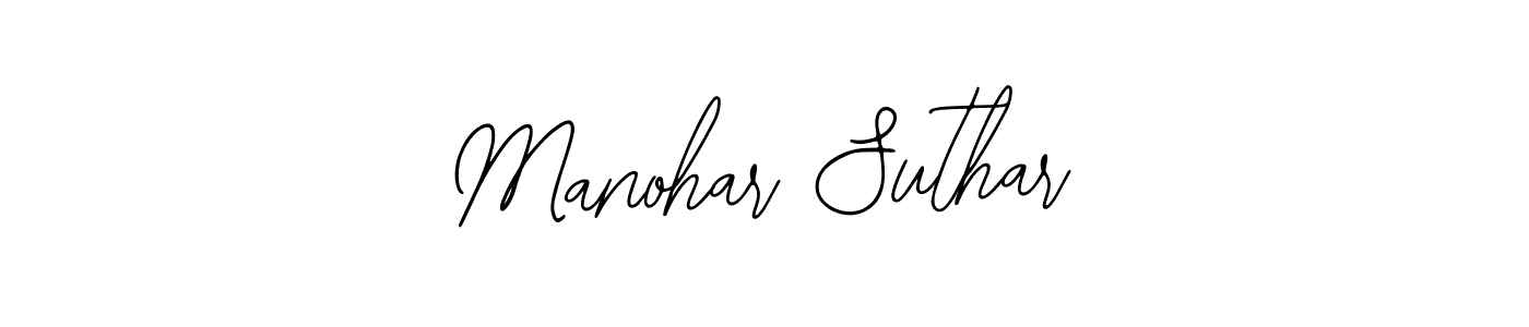 How to make Manohar Suthar signature? Bearetta-2O07w is a professional autograph style. Create handwritten signature for Manohar Suthar name. Manohar Suthar signature style 12 images and pictures png