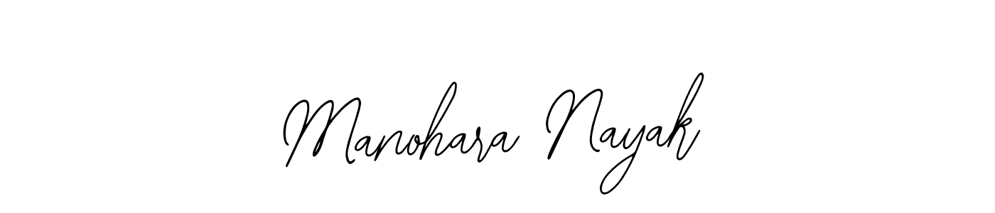 How to make Manohara Nayak name signature. Use Bearetta-2O07w style for creating short signs online. This is the latest handwritten sign. Manohara Nayak signature style 12 images and pictures png