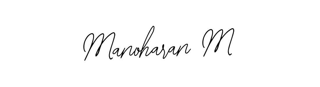 How to make Manoharan M name signature. Use Bearetta-2O07w style for creating short signs online. This is the latest handwritten sign. Manoharan M signature style 12 images and pictures png