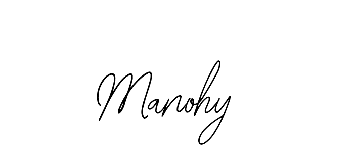 How to make Manohy  name signature. Use Bearetta-2O07w style for creating short signs online. This is the latest handwritten sign. Manohy  signature style 12 images and pictures png