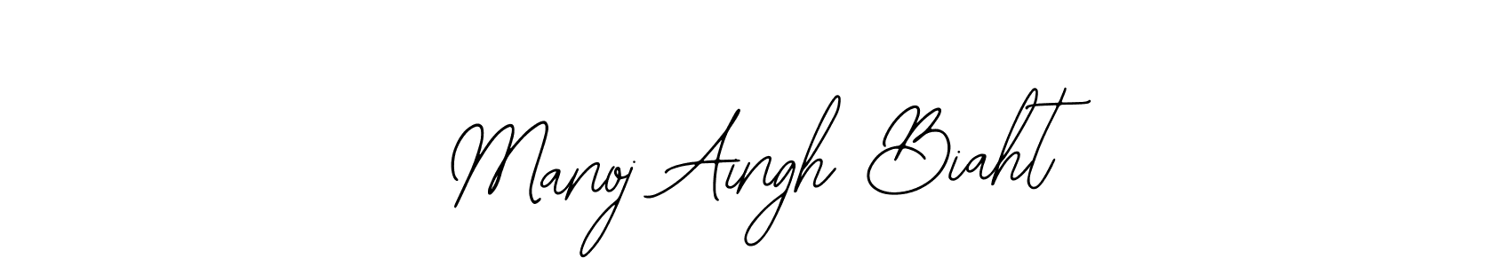 Also we have Manoj Aingh Biaht name is the best signature style. Create professional handwritten signature collection using Bearetta-2O07w autograph style. Manoj Aingh Biaht signature style 12 images and pictures png