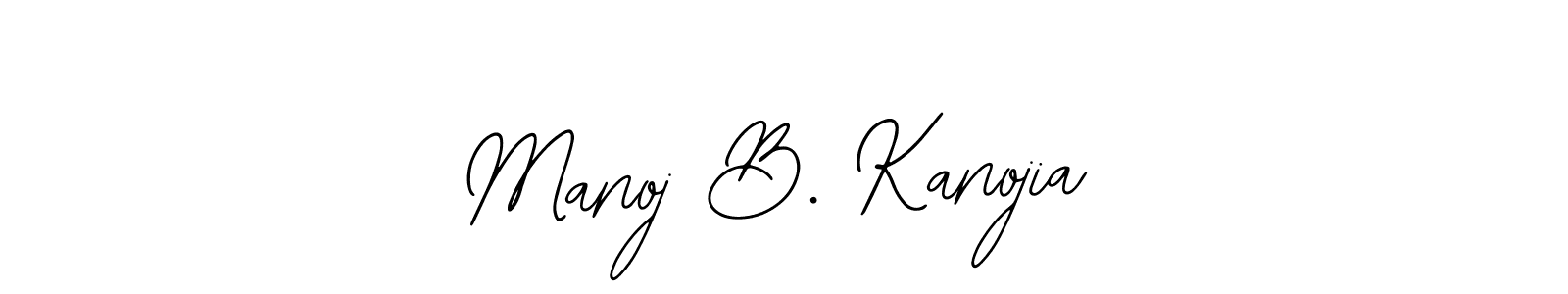 How to make Manoj B. Kanojia name signature. Use Bearetta-2O07w style for creating short signs online. This is the latest handwritten sign. Manoj B. Kanojia signature style 12 images and pictures png