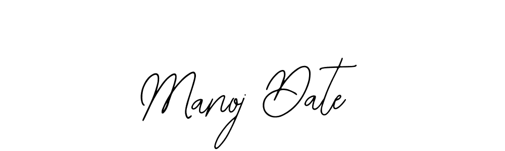 Use a signature maker to create a handwritten signature online. With this signature software, you can design (Bearetta-2O07w) your own signature for name Manoj Date. Manoj Date signature style 12 images and pictures png