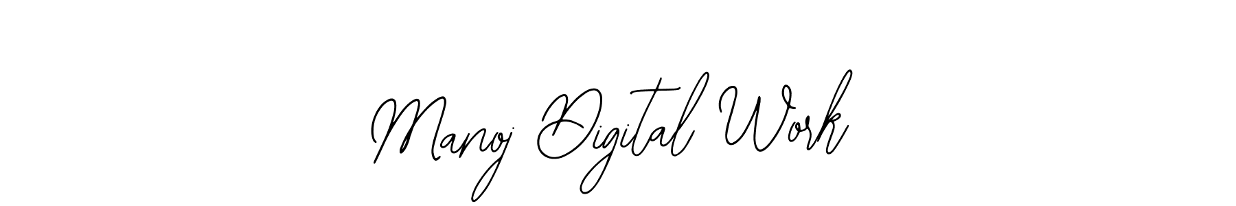 Bearetta-2O07w is a professional signature style that is perfect for those who want to add a touch of class to their signature. It is also a great choice for those who want to make their signature more unique. Get Manoj Digital Work name to fancy signature for free. Manoj Digital Work signature style 12 images and pictures png