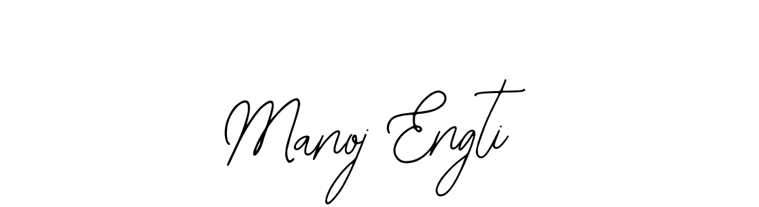 How to make Manoj Engti name signature. Use Bearetta-2O07w style for creating short signs online. This is the latest handwritten sign. Manoj Engti signature style 12 images and pictures png