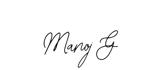 Also we have Manoj G name is the best signature style. Create professional handwritten signature collection using Bearetta-2O07w autograph style. Manoj G signature style 12 images and pictures png