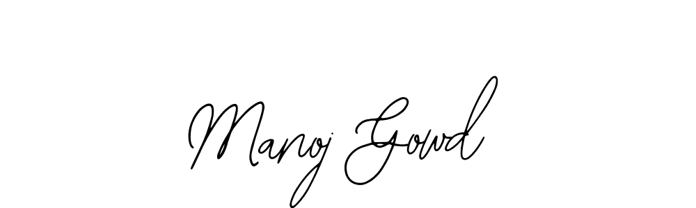 Design your own signature with our free online signature maker. With this signature software, you can create a handwritten (Bearetta-2O07w) signature for name Manoj Gowd. Manoj Gowd signature style 12 images and pictures png