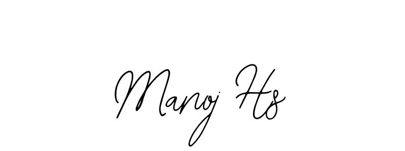 Make a beautiful signature design for name Manoj Hs. Use this online signature maker to create a handwritten signature for free. Manoj Hs signature style 12 images and pictures png