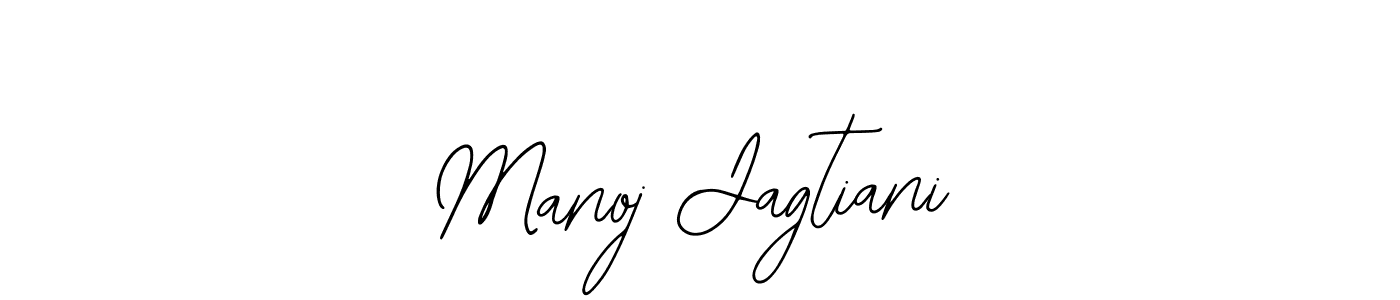 How to make Manoj Jagtiani name signature. Use Bearetta-2O07w style for creating short signs online. This is the latest handwritten sign. Manoj Jagtiani signature style 12 images and pictures png