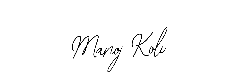 Manoj Koli stylish signature style. Best Handwritten Sign (Bearetta-2O07w) for my name. Handwritten Signature Collection Ideas for my name Manoj Koli. Manoj Koli signature style 12 images and pictures png