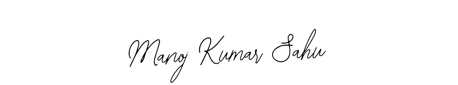 How to make Manoj Kumar Sahu name signature. Use Bearetta-2O07w style for creating short signs online. This is the latest handwritten sign. Manoj Kumar Sahu signature style 12 images and pictures png