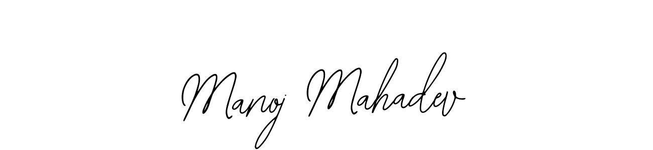 Use a signature maker to create a handwritten signature online. With this signature software, you can design (Bearetta-2O07w) your own signature for name Manoj Mahadev. Manoj Mahadev signature style 12 images and pictures png