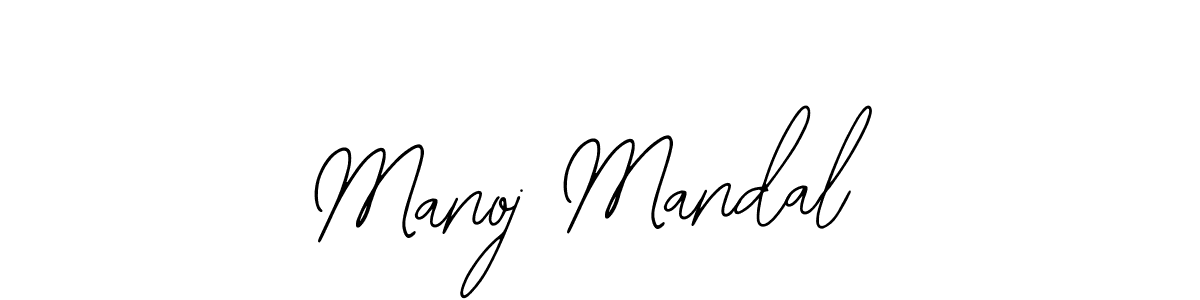 How to make Manoj Mandal name signature. Use Bearetta-2O07w style for creating short signs online. This is the latest handwritten sign. Manoj Mandal signature style 12 images and pictures png