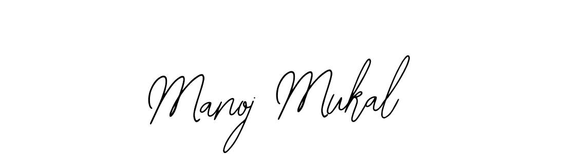 How to make Manoj Mukal name signature. Use Bearetta-2O07w style for creating short signs online. This is the latest handwritten sign. Manoj Mukal signature style 12 images and pictures png