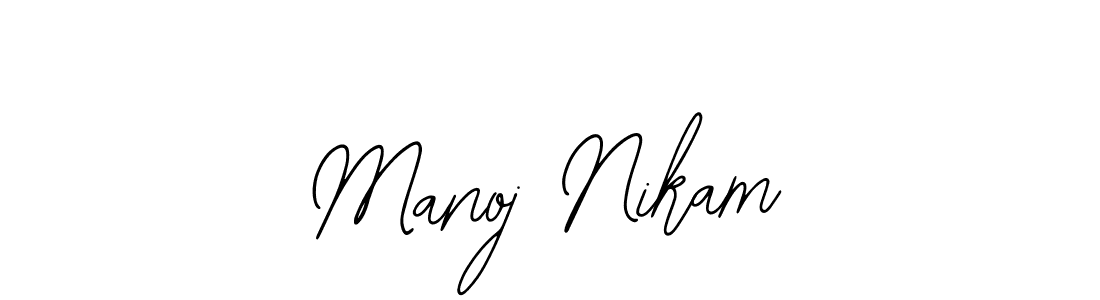 How to make Manoj Nikam signature? Bearetta-2O07w is a professional autograph style. Create handwritten signature for Manoj Nikam name. Manoj Nikam signature style 12 images and pictures png