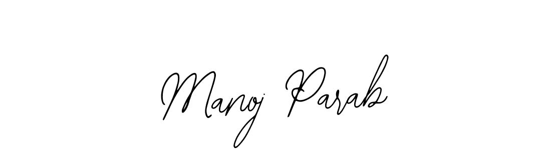 The best way (Bearetta-2O07w) to make a short signature is to pick only two or three words in your name. The name Manoj Parab include a total of six letters. For converting this name. Manoj Parab signature style 12 images and pictures png