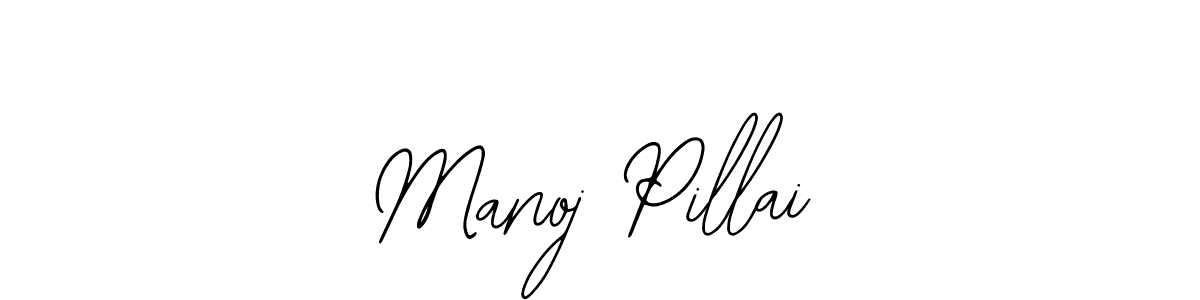 Use a signature maker to create a handwritten signature online. With this signature software, you can design (Bearetta-2O07w) your own signature for name Manoj Pillai. Manoj Pillai signature style 12 images and pictures png