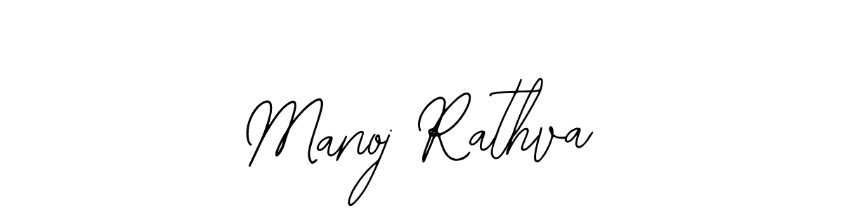 Use a signature maker to create a handwritten signature online. With this signature software, you can design (Bearetta-2O07w) your own signature for name Manoj Rathva. Manoj Rathva signature style 12 images and pictures png