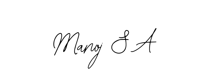 This is the best signature style for the Manoj S A name. Also you like these signature font (Bearetta-2O07w). Mix name signature. Manoj S A signature style 12 images and pictures png