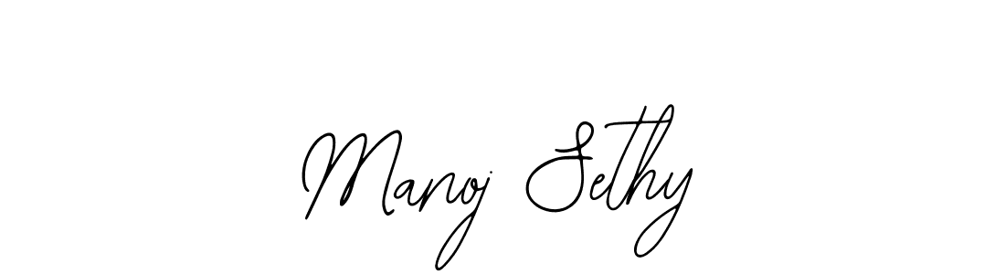 How to make Manoj Sethy signature? Bearetta-2O07w is a professional autograph style. Create handwritten signature for Manoj Sethy name. Manoj Sethy signature style 12 images and pictures png