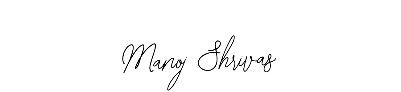 How to make Manoj Shrivas name signature. Use Bearetta-2O07w style for creating short signs online. This is the latest handwritten sign. Manoj Shrivas signature style 12 images and pictures png