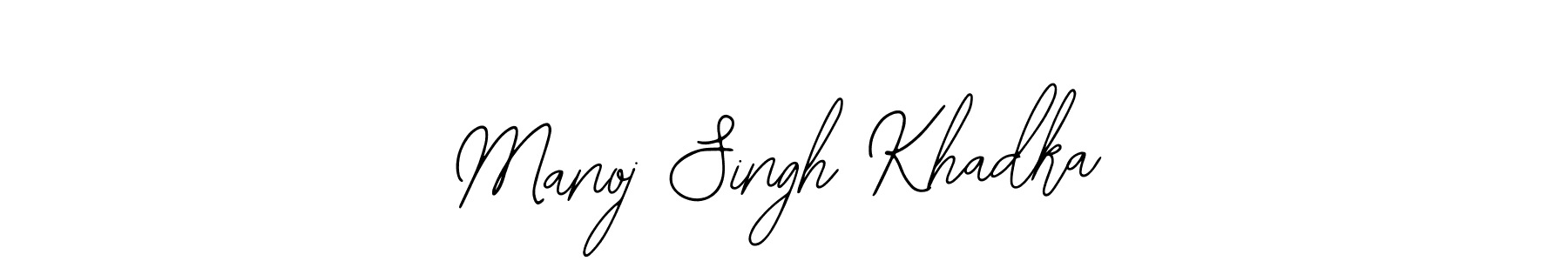 Also we have Manoj Singh Khadka name is the best signature style. Create professional handwritten signature collection using Bearetta-2O07w autograph style. Manoj Singh Khadka signature style 12 images and pictures png