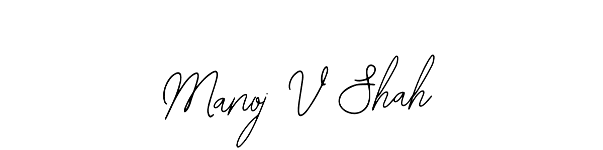 if you are searching for the best signature style for your name Manoj V Shah. so please give up your signature search. here we have designed multiple signature styles  using Bearetta-2O07w. Manoj V Shah signature style 12 images and pictures png