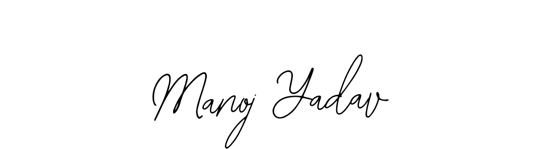 Use a signature maker to create a handwritten signature online. With this signature software, you can design (Bearetta-2O07w) your own signature for name Manoj Yadav. Manoj Yadav signature style 12 images and pictures png