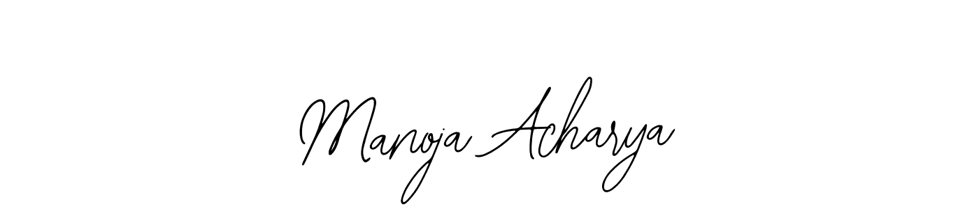 Make a beautiful signature design for name Manoja Acharya. With this signature (Bearetta-2O07w) style, you can create a handwritten signature for free. Manoja Acharya signature style 12 images and pictures png
