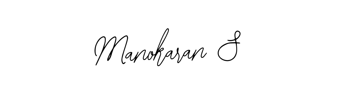 Use a signature maker to create a handwritten signature online. With this signature software, you can design (Bearetta-2O07w) your own signature for name Manokaran S. Manokaran S signature style 12 images and pictures png