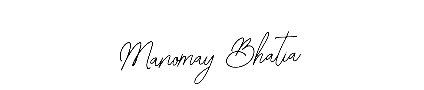Also we have Manomay Bhatia name is the best signature style. Create professional handwritten signature collection using Bearetta-2O07w autograph style. Manomay Bhatia signature style 12 images and pictures png