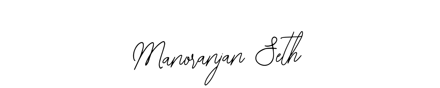 How to make Manoranjan Seth name signature. Use Bearetta-2O07w style for creating short signs online. This is the latest handwritten sign. Manoranjan Seth signature style 12 images and pictures png