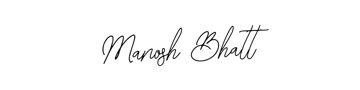 Create a beautiful signature design for name Manosh Bhatt. With this signature (Bearetta-2O07w) fonts, you can make a handwritten signature for free. Manosh Bhatt signature style 12 images and pictures png