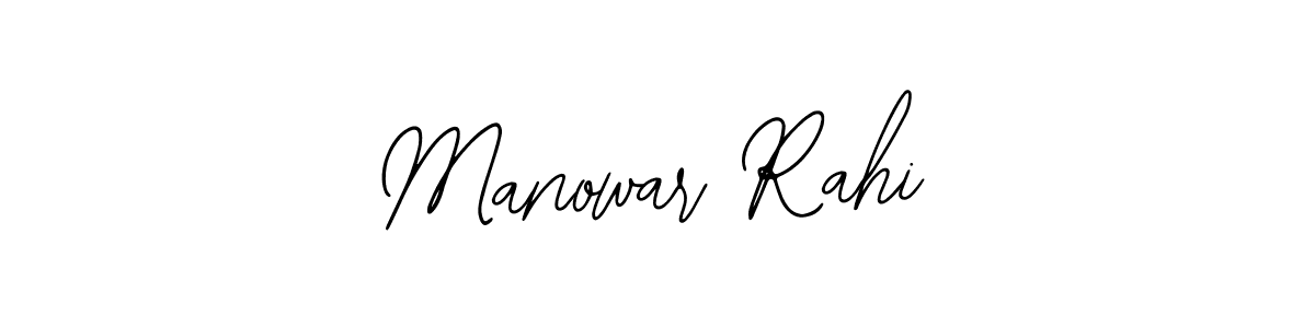 Use a signature maker to create a handwritten signature online. With this signature software, you can design (Bearetta-2O07w) your own signature for name Manowar Rahi. Manowar Rahi signature style 12 images and pictures png