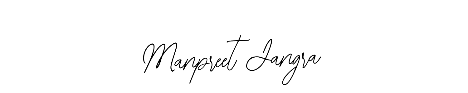 Use a signature maker to create a handwritten signature online. With this signature software, you can design (Bearetta-2O07w) your own signature for name Manpreet Jangra. Manpreet Jangra signature style 12 images and pictures png