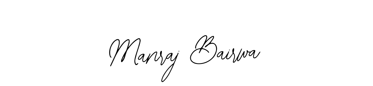 How to make Manraj Bairwa name signature. Use Bearetta-2O07w style for creating short signs online. This is the latest handwritten sign. Manraj Bairwa signature style 12 images and pictures png