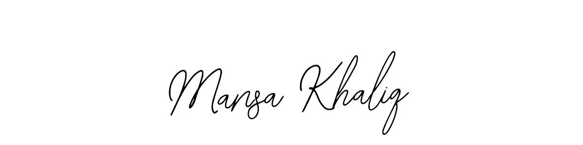 Also we have Mansa Khaliq name is the best signature style. Create professional handwritten signature collection using Bearetta-2O07w autograph style. Mansa Khaliq signature style 12 images and pictures png