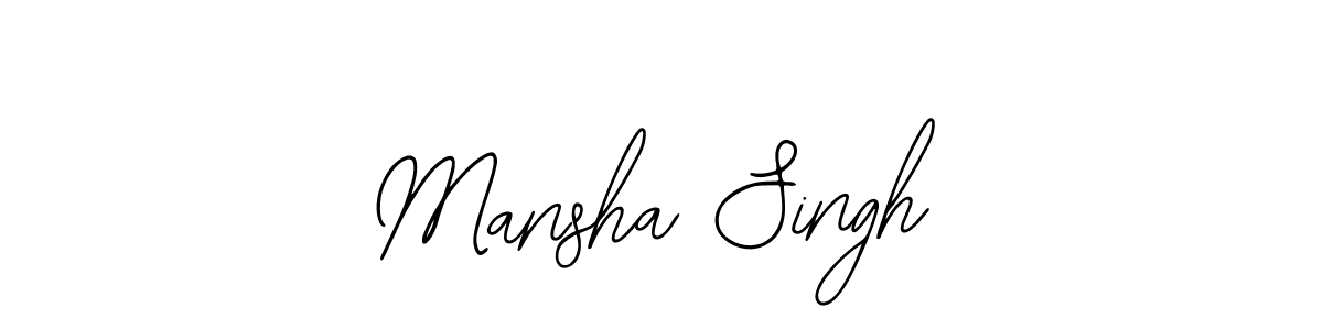 Bearetta-2O07w is a professional signature style that is perfect for those who want to add a touch of class to their signature. It is also a great choice for those who want to make their signature more unique. Get Mansha Singh name to fancy signature for free. Mansha Singh signature style 12 images and pictures png